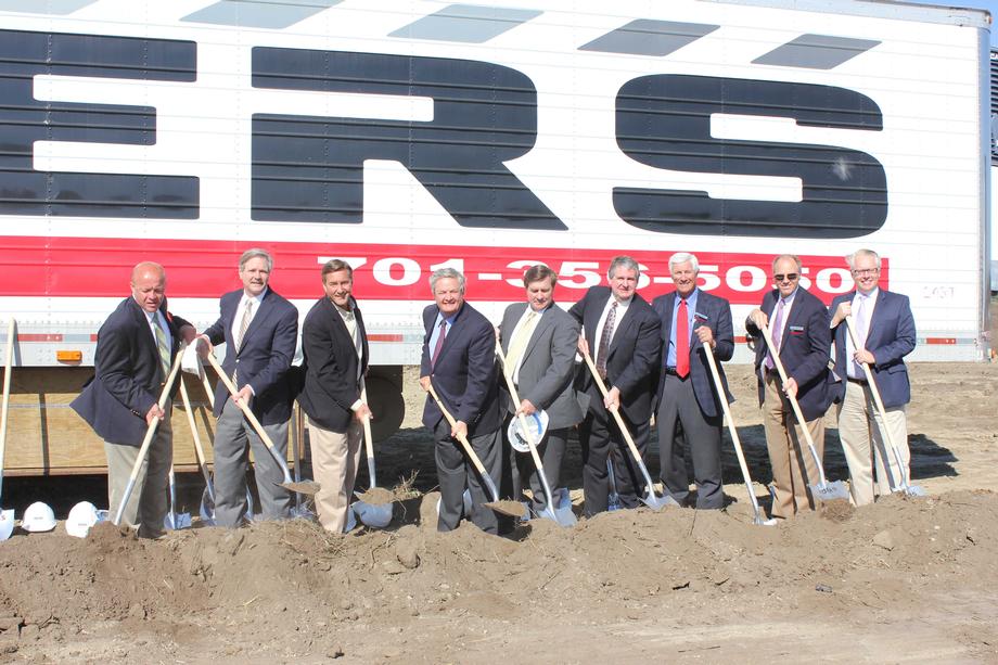 Roers Development Southgate Addition Groundbreaking-August, 2012 - Senator John Hoeven, along with city and state leaders, participates in a groundbreaking ceremony to mark construction of a new residential and commercial development project, known as the Southgate Addition, in Minot. The new project will develop a hotel, 70 extended stay housing units, 371 multi-family residential units and a 180,000-square-foot retail center. The project will cost an estimated $109 million and is expected to be completed by the fall of 2013.