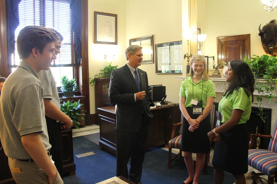 ND Boys and Girls State-July 2013- Senator Hoeven meets with North Dakota Boys and Girls State Representatives visiting Washington, DC.