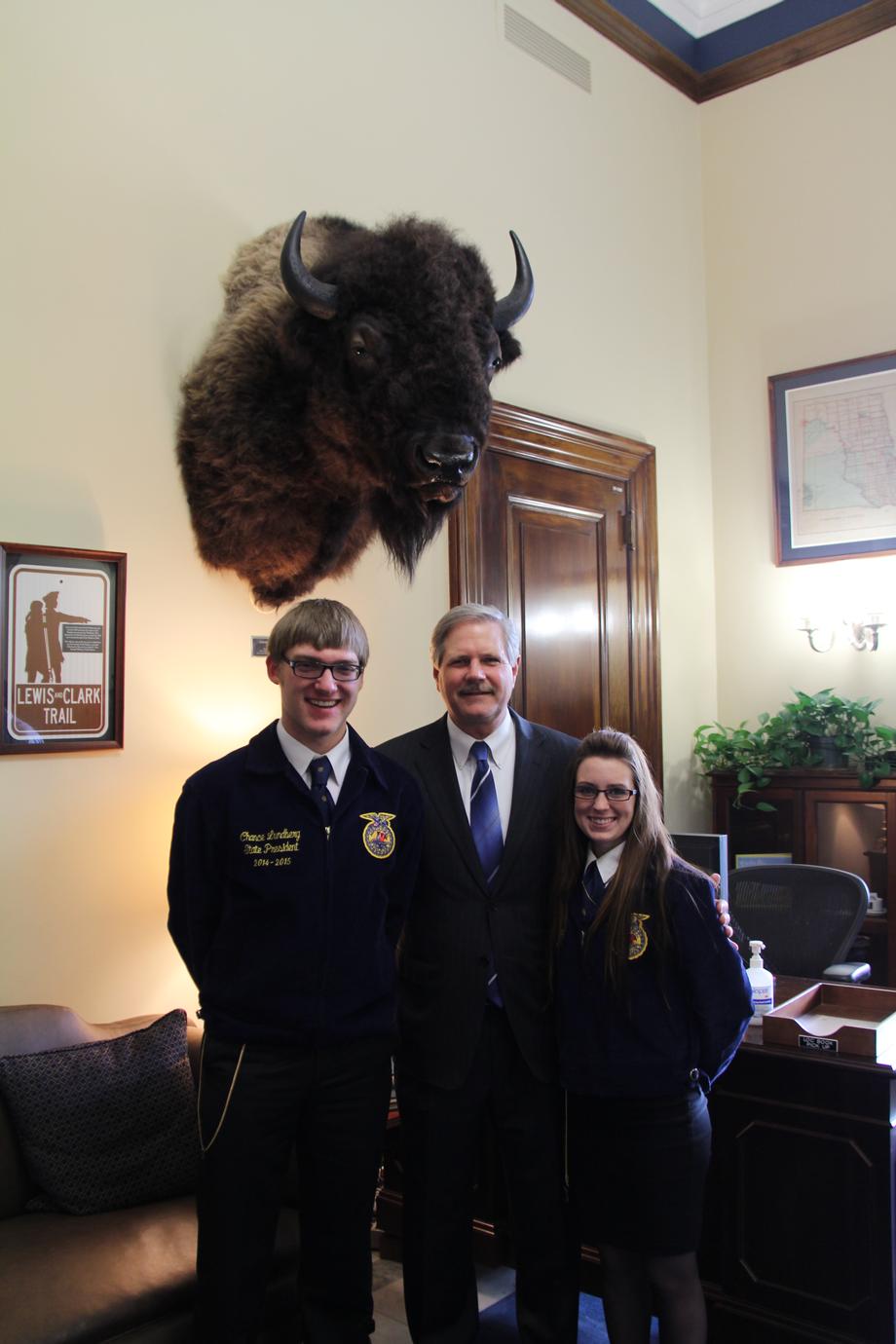 North Dakota FFA Leaders-July 2014 - Senator Hoeven meets with FFA leaders from North Dakota. 