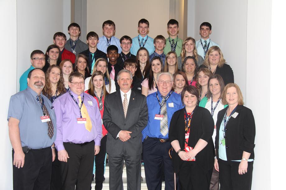Close Up Students-March, 2013- Senator Hoeven meets with North Dakota students visiting the Capitol to learn about the legislative process. 
