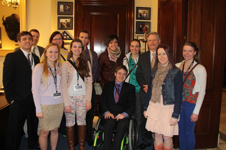 Bismarck Mandan Area Students-March, 2013- Senator Hoeven meets with students from Bismarck Mandan, who are in Washington to participated in the Close Up Program. 