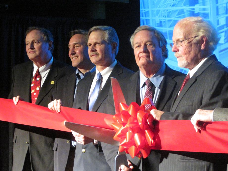 EERC, Pratt & Whitney Energy Prototype Commissioning-April 2012- Senator John Hoeven joins officials from the Energy & Environmental Research Center (EERC), Pratt & Whitney Rocketdyne, Inc. (PWR) and other leaders to commission a commercial-scale prototype feed pump system that will help pave the way for more efficient and cleaner gasification of solid fuels, including coal and biomass.  