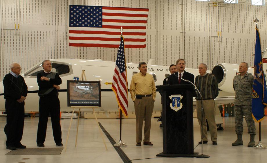 AIr Guard News Conference-December 2011- Senator Hoeven meets with local, state and North Dakota National Guard leaders to outline key legislative provisions in authorization and funding bills that advance the Guard. Click http://goo.gl/FB7S6 for more information on the event.
