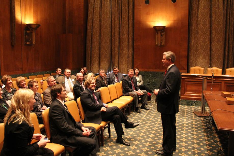 Rural Leadership North Dakota-March 2012- Senator Hoeven meets with members of the Rural Leadership North Dakota group to discuss issues important to rural North Dakota.  