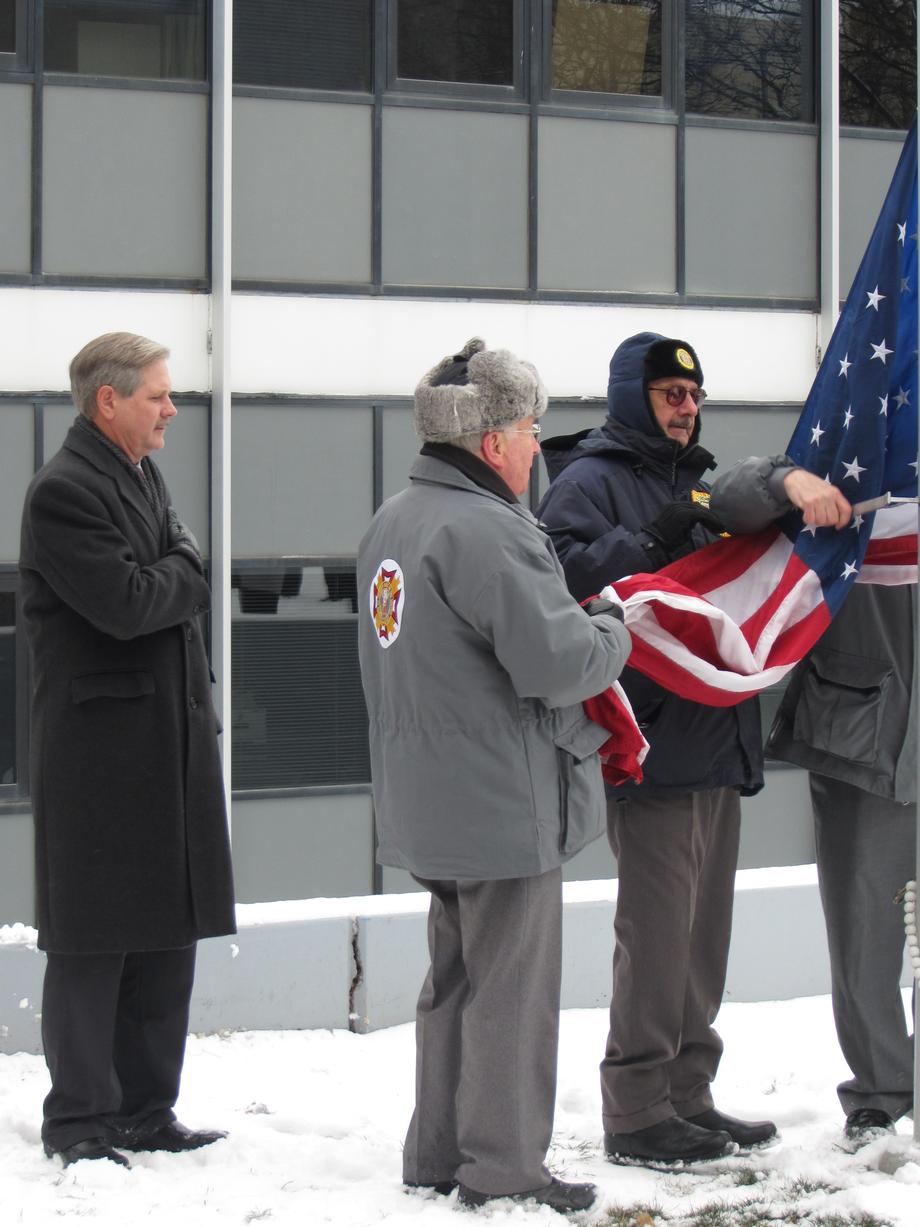 Veterans Day in Fargo-November, 2012- Senator Hoeven participates in a ceremony honoring the nation's veterans. 