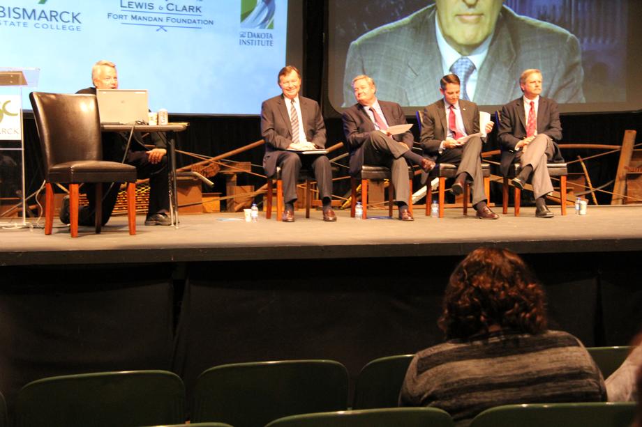 BSC Sept. 11 Symposium-September 2011- Senator Hoeven participates in the Bismarck State College symposium on the 10th anniversary of the Sept. 11 attacks. Hoeven joined other North Dakota leaders to discuss the impact of the attacks on the nation.