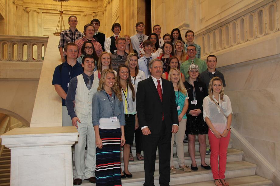 Close Up Students-April 2014- Senator Hoeven meets with North Dakota high school students in the Russell Senate Office Building. 