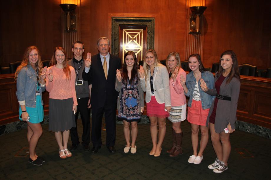 Westhope High School-April 2014- Senator Hoeven meets with students from Westhope High School on Capitol Hill. 