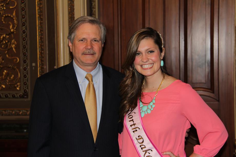 North Dakota Cherry Blossom Princess-April 2014- Senator Hoeven meets with North Dakota's Cherry Blossom Princess, Karly Moen.  