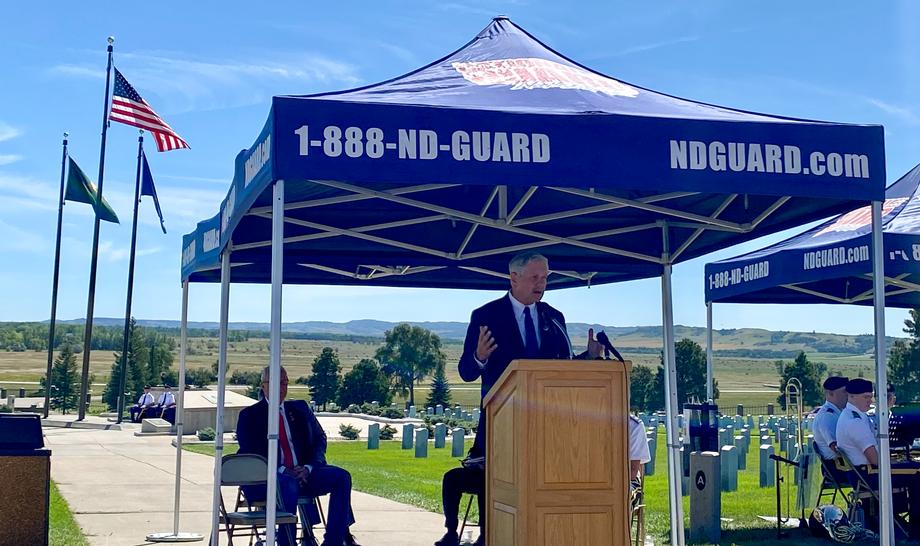 August 2022 - Senator Hoeven honors the 30th anniversary of the North Dakota Veterans Cemetery.