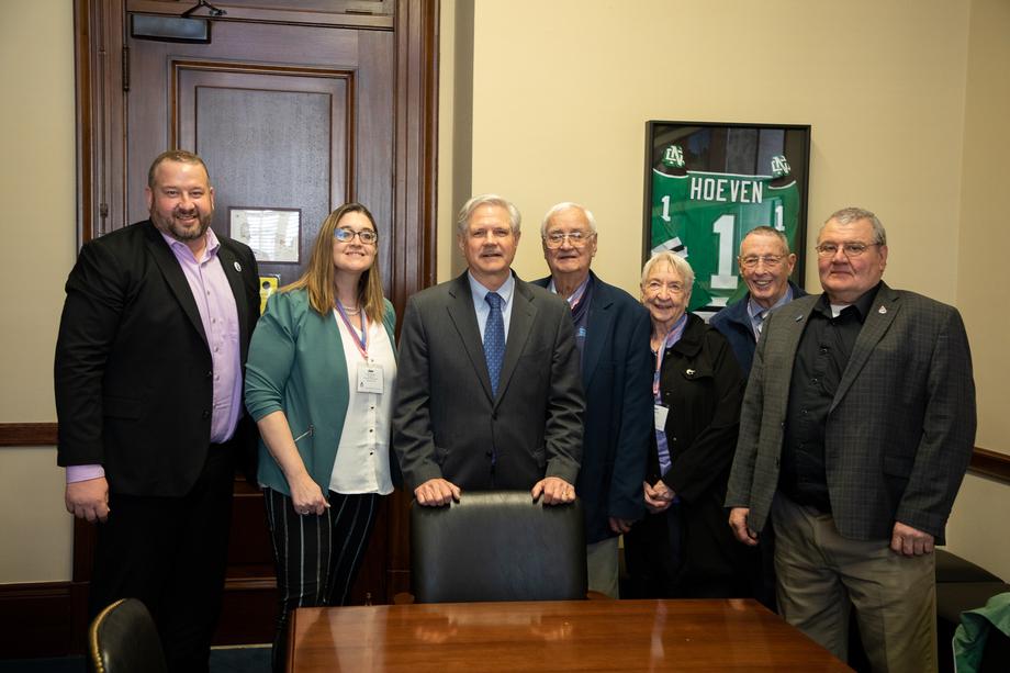 March 2022 - Senator Hoeven receives an update on water issues around the state from members of ND Rural Water.