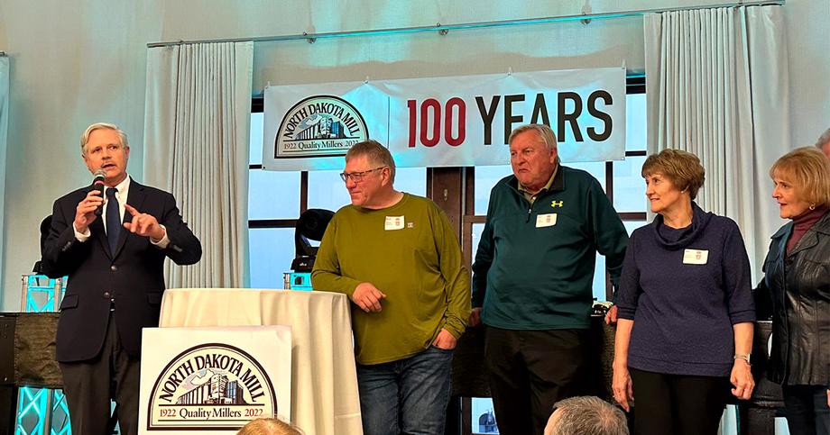 October 2022 - Senator Hoeven celebrates the 100th anniversary of the North Dakota Mill and Elevator.