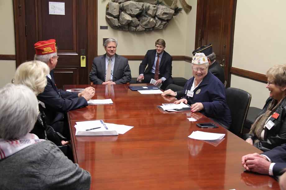 ND American Legion-February 2016 - Senator Hoeven meets with members of the ND American Legion to discuss veterans healthcare 