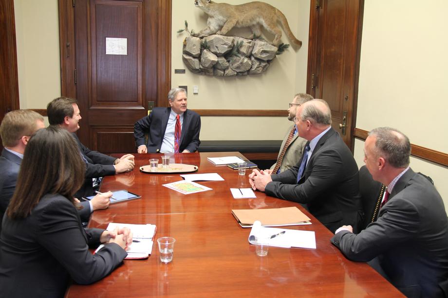 UAS Meeting-February 2016 - Senator Hoeven meets with leaders from Appareo and Harris Corporation to discuss how they are working to advance the UAS industry