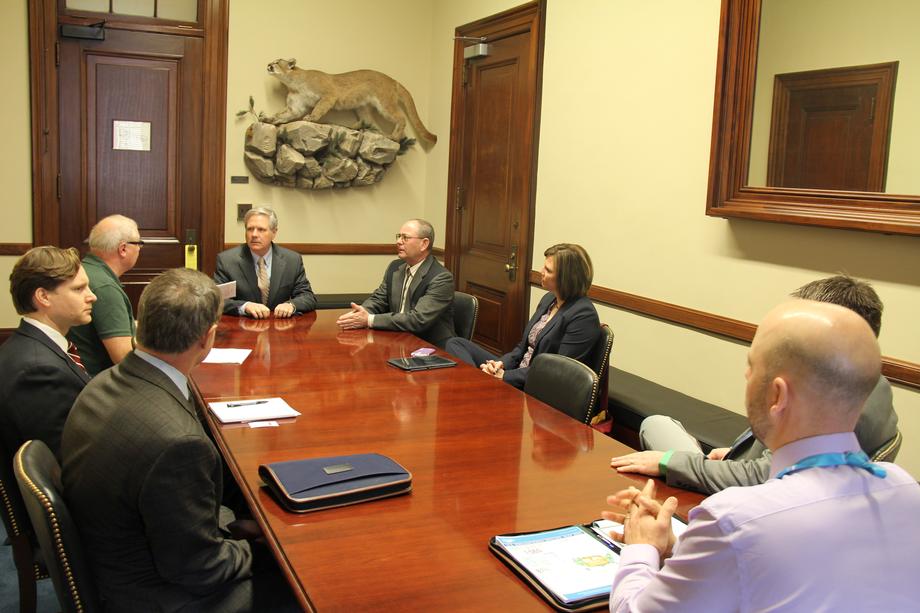 ND Association of Counties-February 2016 - Senator Hoeven meets with members of the ND Association of Counties, which represents the needs of county government in legislative matters and acts as a liaison between counties