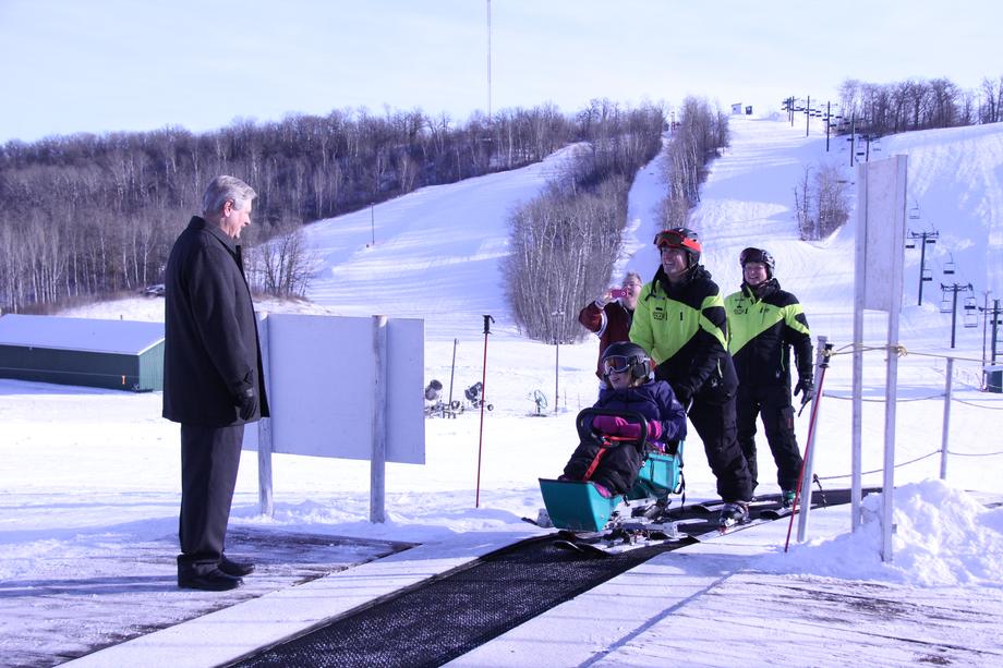 Tour of Annie's House-January 2016 - Senator Hoeven tours Annie's House, an adaptive winter sports facility for persons with cognitive and physical disabilities at Bottineau Winter Park. As a member of the Senate Appropriations Committee, Senator Hoeven works to support programs to improve the quality of life of persons with disabilities, ensuring they have access to vital services and empowering them to exercise greater self-determination. 
