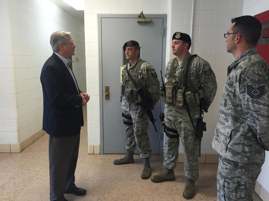 Cavalier Air Force Station Visit-August 2015 - Senator Hoeven visits Cavalier Air Force Station to mark the completion of $65 million worth of upgrades, which are part of a larger effort to make sure that the station stays at the cutting edge of technology. 