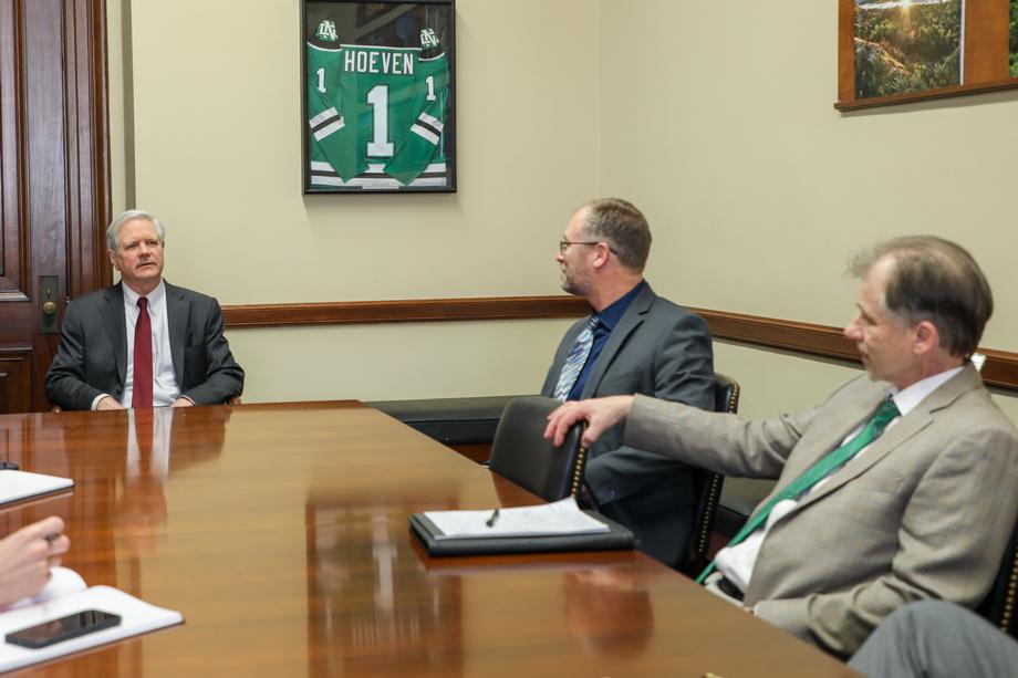 March 2023 - Senator Hoeven meets with University of North Dakota leadership to discuss continued efforts and opportunities to make North Dakota a leader in all things air and space.