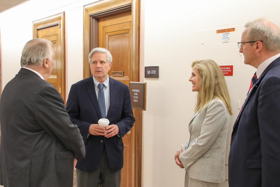 May 2022 - Senator Hoeven meets with International Joint Commission members including Lance Yohe.