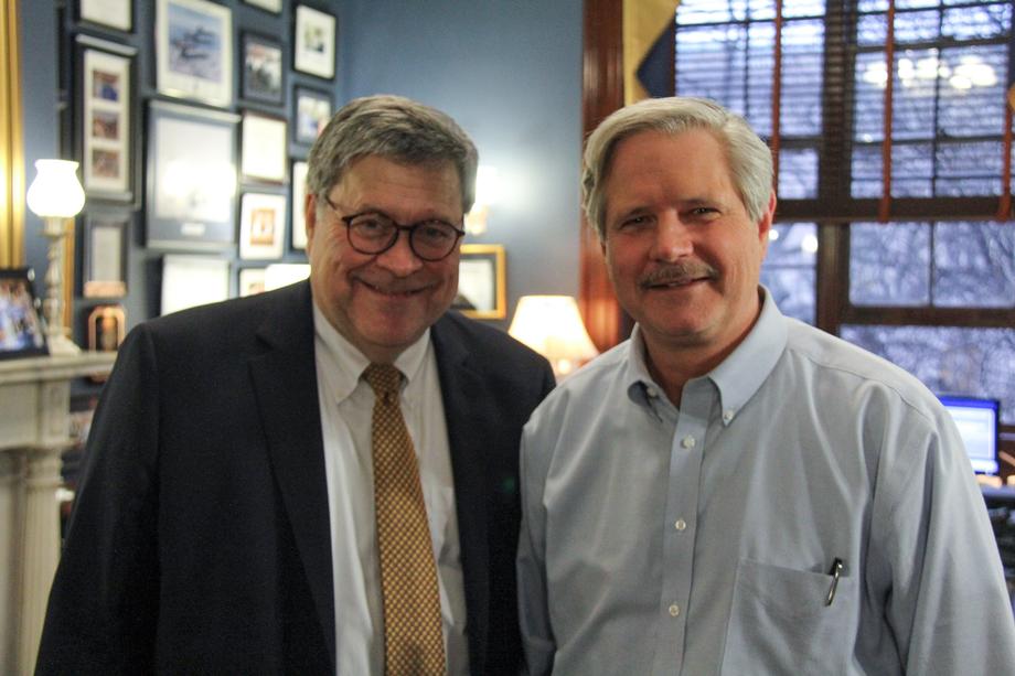 February 2019 - Senator Hoeven meets with Attorney General nominee William Barr.