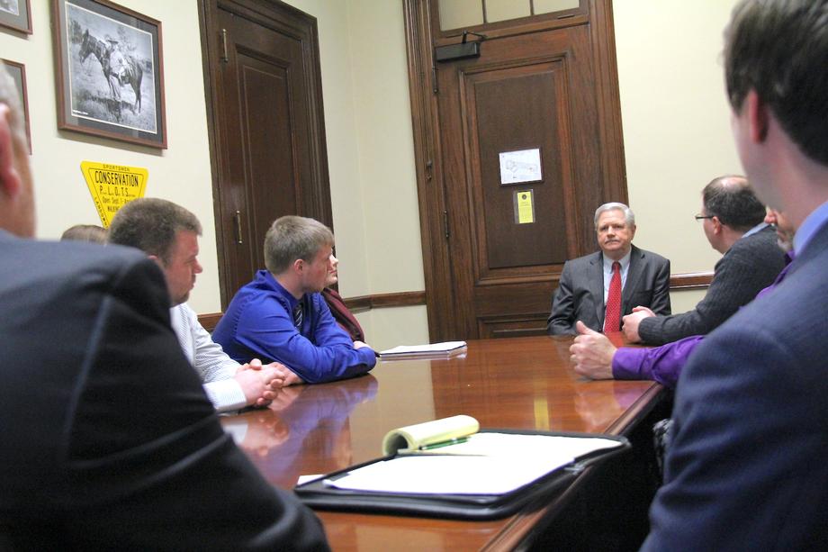 February 2019 - Senator Hoeven meets with representatives from North Dakota Farmers Union.