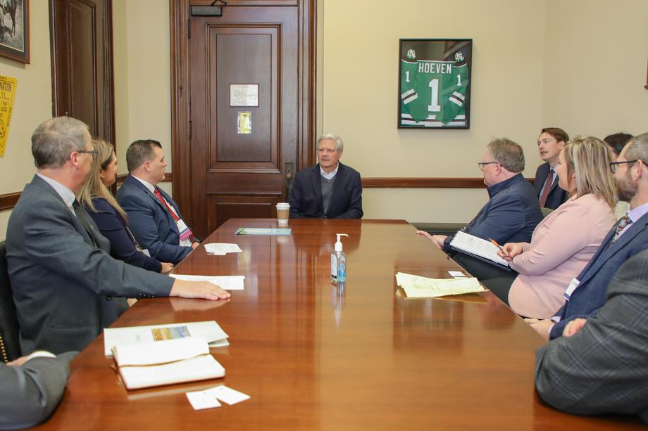 February 2023 – Senator Hoeven discusses the importance of health care in rural communities with ND Center for Rural Health.