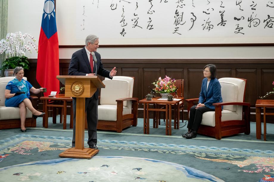 April 2023 - Senator Hoeven meets with Taiwan President Tsai Ing-wen to reaffirm support for Taiwan.